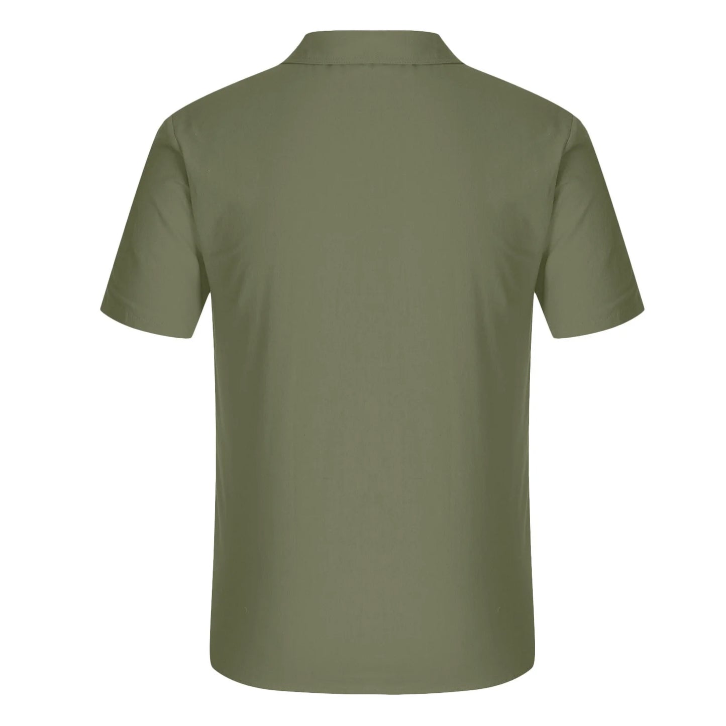 Mens Short Sleeve Classic Shirts Fishing Casual Regular-Fit Button-Up Collared Plaid Double Pocket Dress Shirt Top Tees Blouses Men Short Sleeve Shirts Button up Beach Wedding Shirt M-5XL