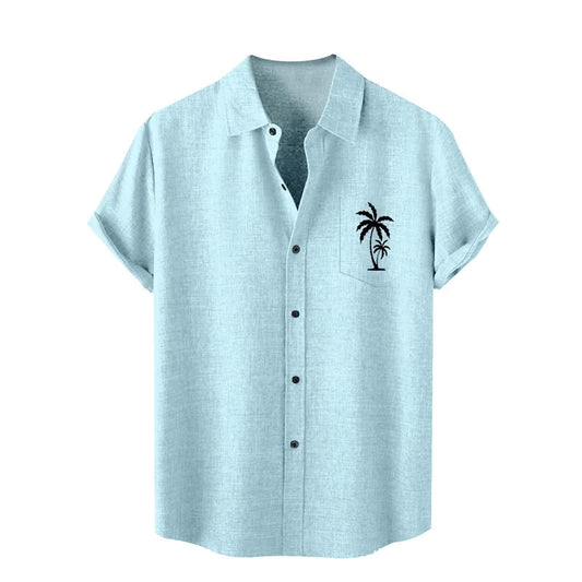 Mens Pink Floral Short Sleeve Button down Shirts Dress Shirts for Men Regular Fit T Shirts for Men Graphic Vintage Big and Tall Shirts for Men Graphic Linen Shirts for Men Short Sleeve